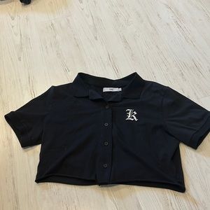 ADIKA button up, cropped, collared shirt